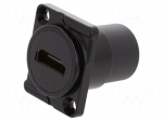 Contact | female | AC | brass | gold-plated | for panel mounting | 10A