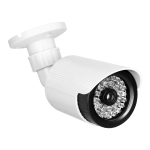 Videovalve // Kaamera tarvikud // Atrapa kamery monitorującej CCTV, bateryjna, biała