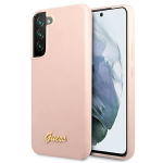 Guess GUHCS22MLSLMGPP Hardcase Silicone Script Metal Logo for Samsung Galaxy S22+ S906 / pink