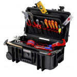 KNIPEX tool case "Robust26 Move" plumbing, 17-piece, tool set black, with tool assortment for plumbers