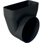 Neff 90&deg; adapter piece Z861SI1, ? 150mm (black, round>flat, male)