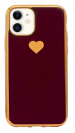 Fusion Heart Case Silikona Aizsargapvalks Priek&scaron; Apple iPhone 11 Pro Sarkans