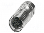 Connector: M17 | plug | ST | PIN: 8 | 48V | 8A | shielded | IP67 | crimped