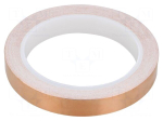 Tape: electrically conductive | W: 15mm | L: 16.5m | Thk: 0.066mm