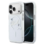 Back panel cover Karl Lagerfeld Apple iPhone 18 Pro HC MagSafe IML W/ C Karl Script Logo Transparent