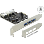 DELOCK PCI Express kaart 3x USB3.0 v&auml;lis + 1x USB3.0 sisemine + LowProfile
