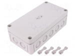 Enclosure: multipurpose | X: 94mm | Y: 180mm | Z: 57mm | TK PC | grey | IP66