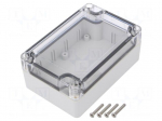 Enclosure: multipurpose | X: 70mm | Y: 105mm | Z: 40mm | ABS | grey | IP67