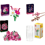 LEGO Botanicals Pink Bouquet Bundle (with Vase)