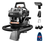 Bissell SpotClean Hydrosteam Pro Cylinder steam cleaner 1.9 L 1000 W Black, Copper, Transparent
