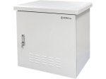 Zewnętrzna szafka rack IP55, wisząca 19" 9U 600x600, 4 belki nośne, 4 przepusty kablowe, kolor szary ALANTEC