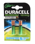 Battery Duracell Rechargeable 800mAh HR03 AAA (LR03), 2-pack