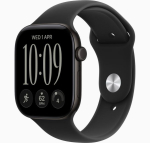 Nutikell Apple Watch Series 12 GPS + Cellular 46mm must alumiiniumkorpus musta spordirihmaga - M/L