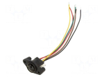 Connector: DIN mini | socket | PIN: 6 | soldering | for panel mounting