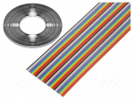 Wire: ribbon | 1.27mm | stranded | Cu | 40x28AWG | unshielded | PVC | 300V