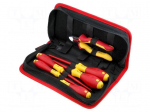 Kit: pliers and screwdrivers | Pcs: 6 | 1kVAC | Package: bag