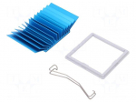 Heatsink: extruded | grilled | BGA | blue | L: 42.5mm | W: 42.5mm | 2.4&deg;C/W