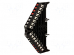 Splice terminal: rail | 1.5mm2 | ways: 8 | terminals: 32 | black | 250VAC