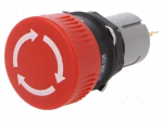 Switch: emergency stop | Stabl.pos: 2 | NC | 16mm | red | none | IP65