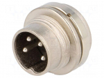 Connector: M16 | socket | male | soldering | PIN: 4 | 5A | 300V | IP40