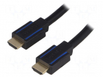Cable | HDCP 2.2,HDMI 2.0 | HDMI plug,both sides | 7.5m | black