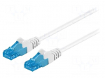 Patch cord | U/UTP | 6a | stranded | Cu | LSZH | white | Len: 15m | 26AWG