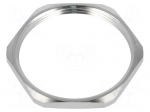 Nut | PG36 | brass | nickel | Thk: 5mm | Spanner: 51mm | Thread: PG