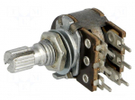 Potentiometer: shaft | single turn | 1k&Omega; | 100mW | &plusmn;20% | PCB,on panel
