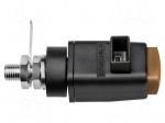 Laboratory clamp | brown | 300VDC | 16A | Contacts: nickel | -25&divide;90&deg;C