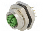 Socket | M12 | PIN: 8 | female | X code-ProfiNET | for panel mounting