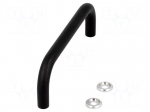 Handle | Mat: steel | black | H: 35mm | Mounting: M4 screw | &Oslash;: 8mm