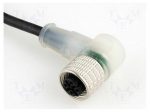 Connection lead | M12 | PIN: 3 | angled | 5m | plug | 30VAC | 4A | PNP NO LED