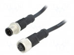 Cable: for sensors/automation | PIN: 4 | M12-M12 | D code-Ethernet