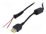 Cable | wires,Slim Tip | straight | 0.5mm2 | black | 1.2m