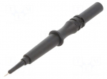 Test probe | 1A | 600V | black | Tip diameter: 0.75mm | Socket size: 2mm