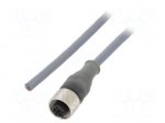 Cable: for sensors/automation | M12 | PIN: 3 | straight | 10m | plug