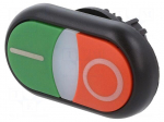Switch: double | 22mm | Stabl.pos: 1 | green/red | M22-FLED,M22-LED