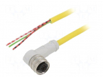 Cable: for sensors/automation | M12 | PIN: 3 | angled | 5m | plug | CSA