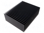 Heatsink: extruded | grilled | black | L: 200mm | W: 250mm | H: 83mm