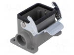 Enclosure for connectors: HDC | size 6B | with latch | angled | PG16