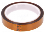 Tape: high temperature resistant | Thk: 0.07mm | 62% | amber | W: 19mm