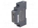 Power supply: switching | for DIN rail | 15W | 24VDC | 630mA | OUT: 1