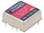 Converter: DC/DC | 15W | Uin: 18&divide;75VDC | Uout: 5VDC | Iout: 3000mA | 1"x1"