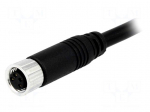 Connector: M8 | Len: 1m | female | PIN: 4 | 3A | 30V | IP67 | straight | plug