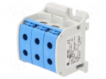 Splice terminal: rail | STB | 150A | 1kV | screw terminal | blue | 50mm2