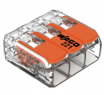 3-kontaktiline klemm 221-413 50 tk. Peenahelaline juht: 0,14 &hellip; 4 mm&sup2; / 24 &hellip; 12 AWG