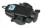 3-gang extender socket with grounding 3x230V IP44