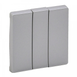Cover plate Valena Life - 3-gang - aluminium