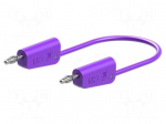 Test lead | 60VDC | 30VAC | 19A | banana plug 4mm,both sides | violet