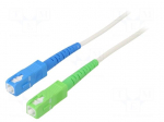 Fiber patch cord | OS2 | SC/APC,SC/UPC | 0.5m | 9/125um | LSZH | white
